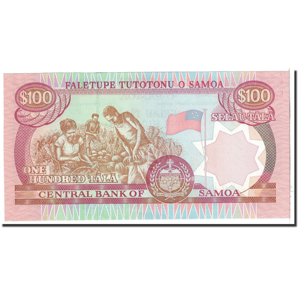 bankovka,
západná Samoa,
100 tali