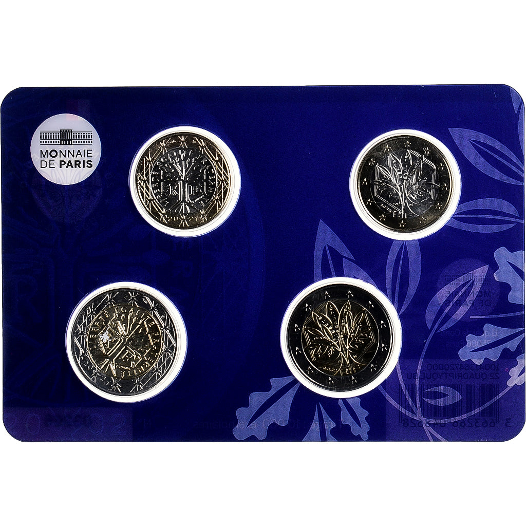 Francúzsko,
1 € a 2 € x 2,
20 eur
