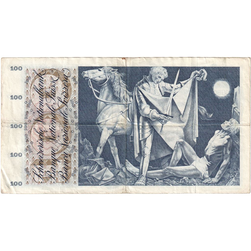 Švajčiarsko,
100 frankov,
1965