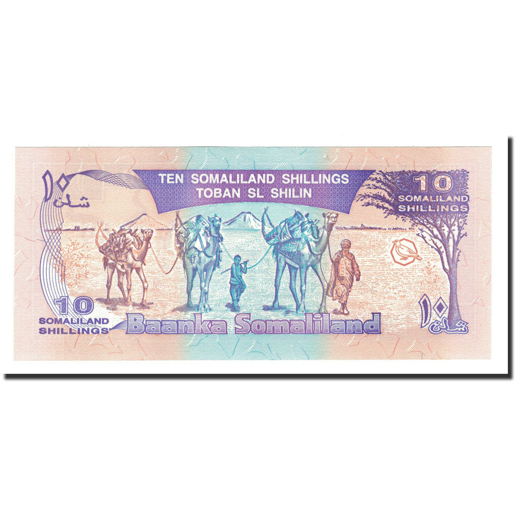 bankovka,
Somaliland,
10 šilingov = 10 šilingov