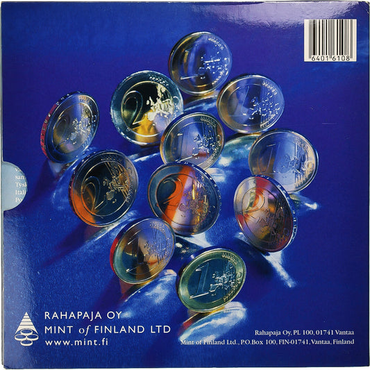 Fínsko, 
  
  Setze 1 ct. - 2 eurá + Jeton, 
  
  2002