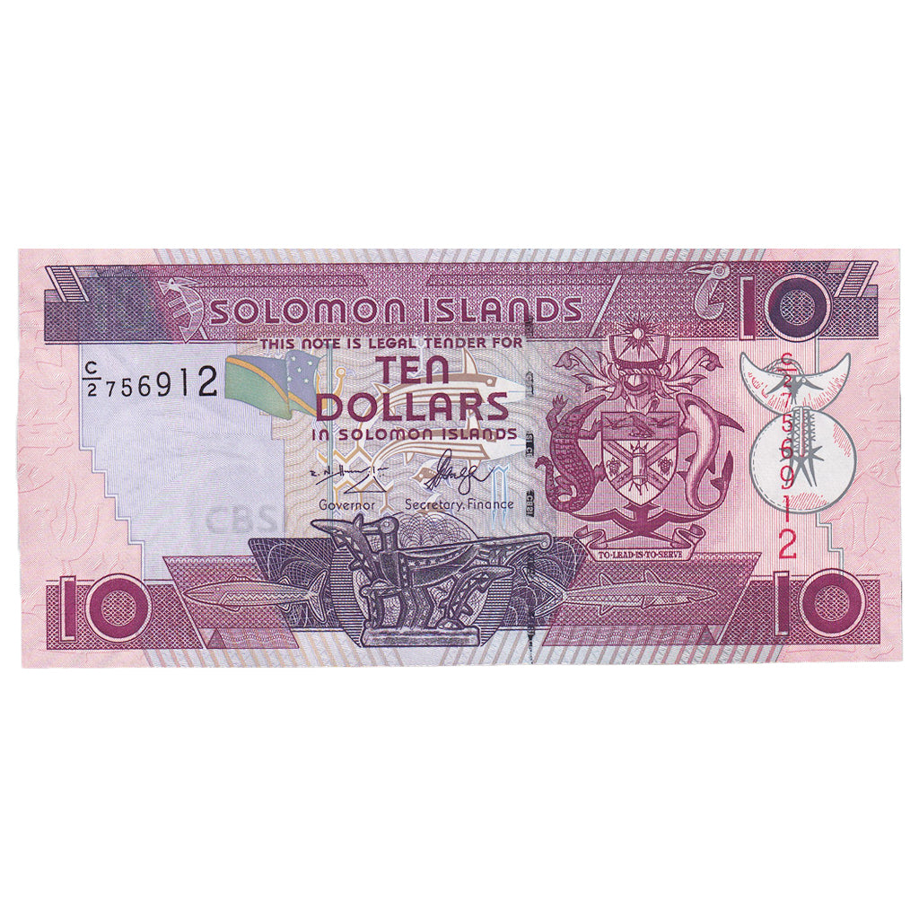 bankovka,
 
 Šalamúnove ostrovy,
 
 10 dolárov