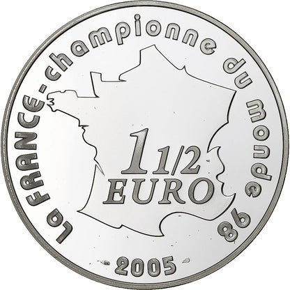 Francúzsko, 
  
  1 1/2 eura, 
  
  La France – Championne du monde 98