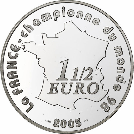 Francúzsko, 
  
  1 1/2 eura, 
  
  La France – Championne du monde 98