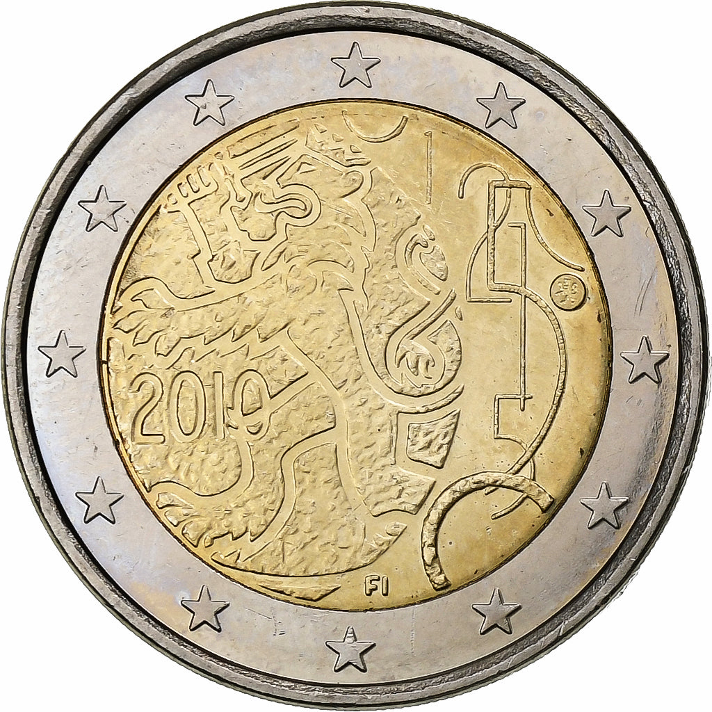 Fínsko, 
  
  2 eurá, 
  
  Rahapaja – Markos