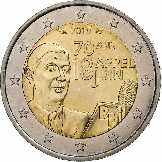 Francúzsko,
 
 2 eurá,
 
 Rede vom 18. júna 1940
