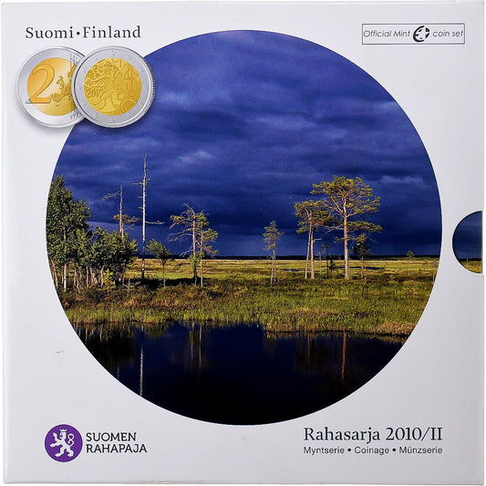 Fínsko, 
  
  Setze 1 ct. - 2 eurá + 2 eurá, 
  
  2010