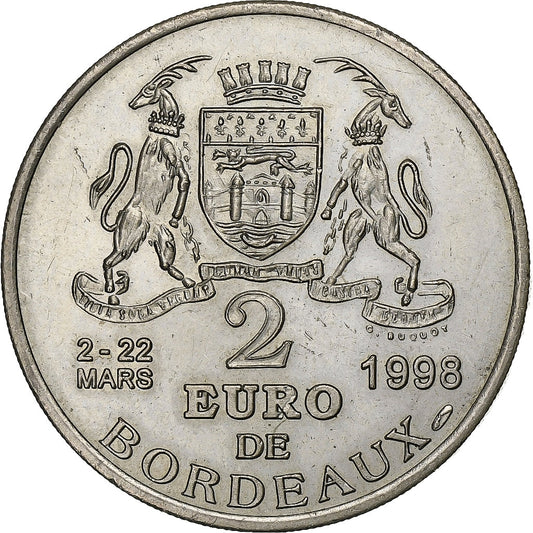 Francúzsko, 
  
  2 eurá Bordeaux, 
  
  Le Pont de Pierre