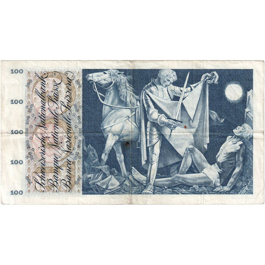 Švajčiarsko,
 
 100 frankov,
 
 30. júna 1967