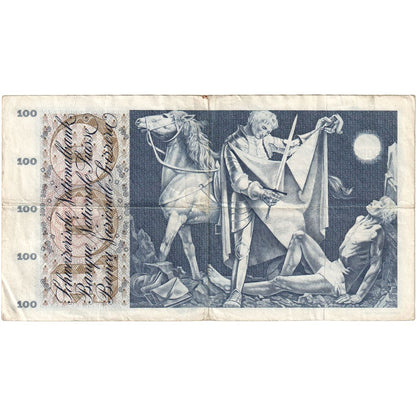 Švajčiarsko,
 
 100 frankov,
 
 1965