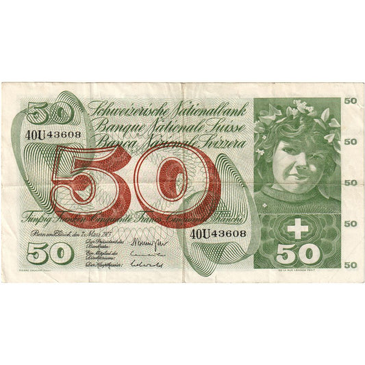 Švajčiarsko,
 
 50 Franken,
 
 15. januára 1969