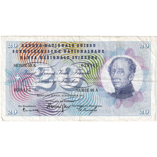 Švajčiarsko,
 
 20 Frankena,
 
 1964-12-23
