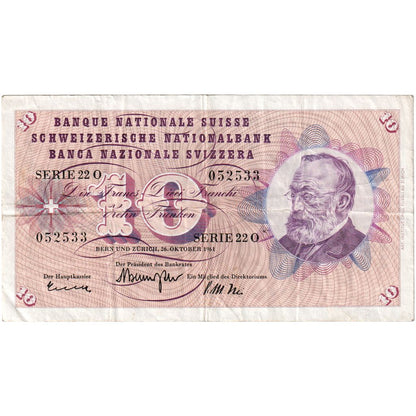 Švajčiarsko,
 
 10 Frankena,
 
 26. októbra 1964
