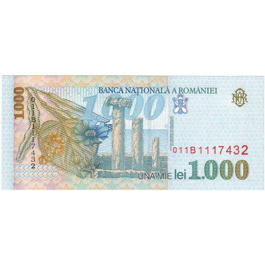 bankovka,
 
 Rumunsko,
 
 1000 lei