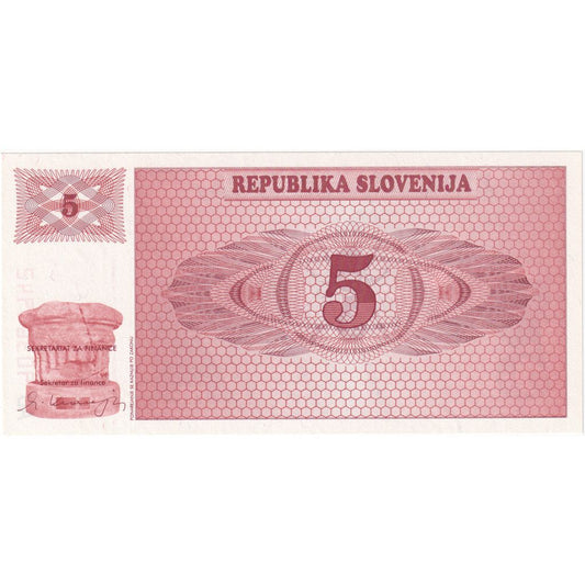 Slovinsko,
 
 5 (Tolarjew),
 
 UNC(65-70)