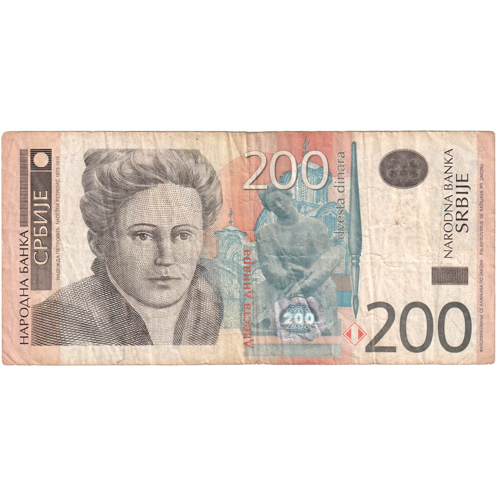 Srbsko,
 
 200 dinárov,
 
 VF (30-35)