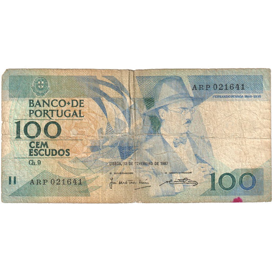 Portugalsko, 
  
  100 escudo, 
  
  12. februára 1987