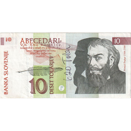 Slovinsko,
 
 10 Tolarjew,
 
 UNC(65-70)