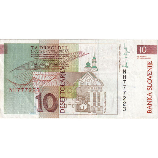 Slovinsko,
 
 10 Tolarjew,
 
 UNC(65-70)
