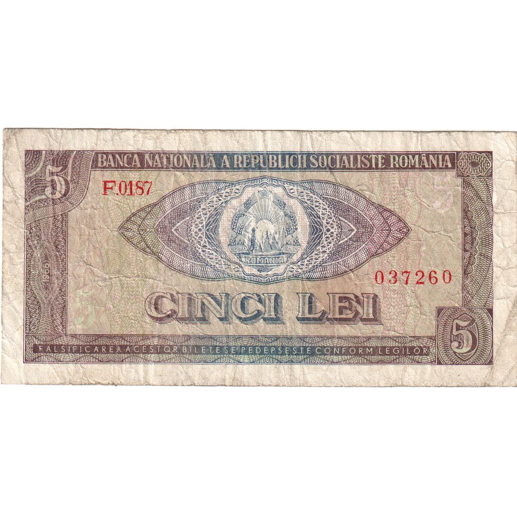 Rumunsko,
 
 5 Lei,
 
 VF (20-25)