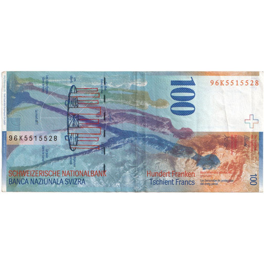 Švajčiarsko,
 
 100 frankov,
 
 WF (40-45)