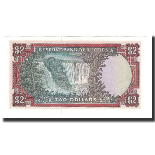 bankovka,
 
 Rhodesia,
 
 2 doláre
