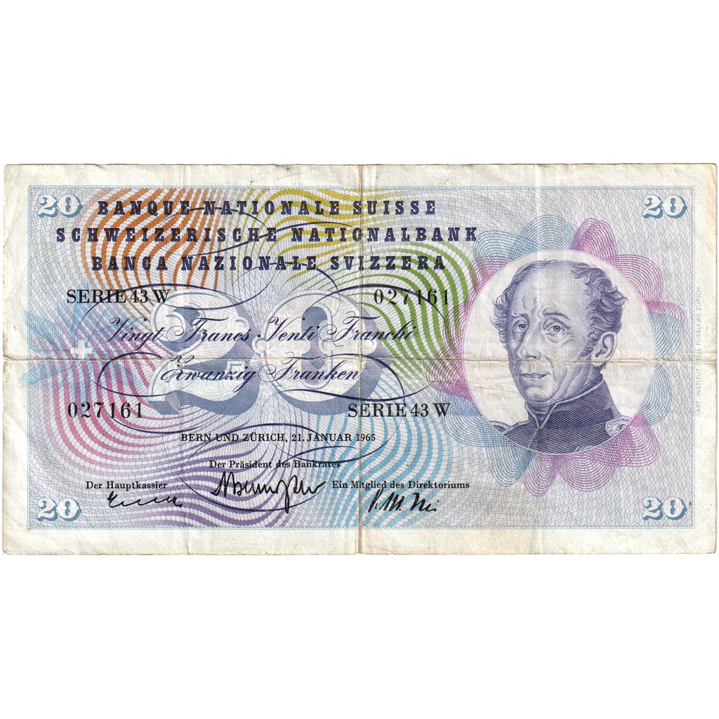 Švajčiarsko,
 
 20 Frankena,
 
 1965