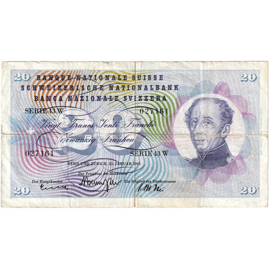 Švajčiarsko,
 
 20 Frankena,
 
 1965
