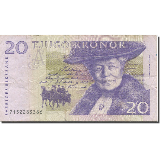 bankovka,
 
 Švédsko,
 
 20 korún
