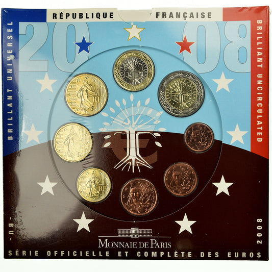 Francúzsko,
 
 1 cent za 2 eurá,
 
 2008