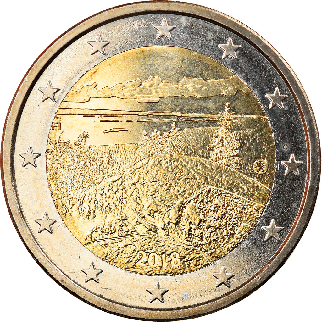 Fínsko, 
  
  2 eurá, 
  
  Landschafts-Koli