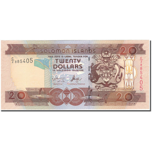 bankovka,
 
 Šalamúnove ostrovy,
 
 20 dolárov