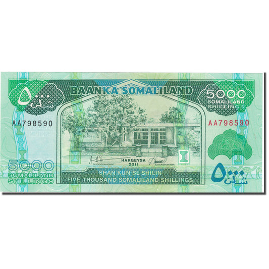 bankovka,
 
 Somaliland,
 
 5000 šilingov