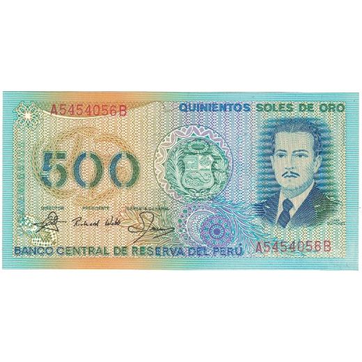 bankovka,
 
 peru,
 
 500 Soles De Oro