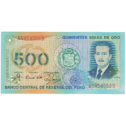bankovka,
 
 peru,
 
 500 Soles De Oro