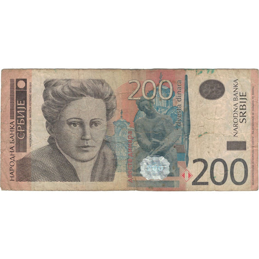 bankovka,
 
 Srbsko,
 
 200 dinárov